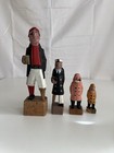 Vintage Hand-carved Wooden Folk Art Figurines Old Salt Sea Sailors Nautical