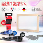 Screen Printing Kit Set - Screen Print Kit With Reusable Wooden Frame  1 Screen