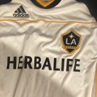 Adidas La Galaxy Mls Soccer Jersey Climalite White Black Gold Size S