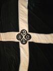 Antique Catholic Church  chi Rho  Lined Black Velvet Casket Coffin Funeral Pall