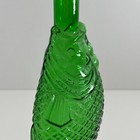 Vintage Italian Green Glass Fish Bottle Decanter Empoli Mcm 10 