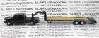 Greenlight 1 64 Black 2023 Dodge Ram 3500 Dually Flatbed W gooseneck Trailer