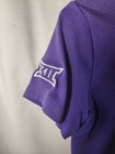 Women s Nike Dri-fit Tcu Horned Frogs Small Collarless Golf Shirt Purple Big 12
