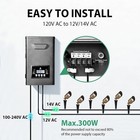 300w Low Voltage Transformer  120vac To 12v 14v Ac Dusk To Dawn   Timer Built-in