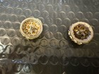 Two Vintage Large Buttons Plus One Free Damaged One
