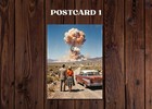 Set Of 4 Postcards - Atomic Bomb Desert Scene Retro Surreal Art Style 4x7 Inches