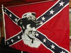 Elvis Presley Large Nylon Flag Red White Blue 35x56     1977