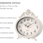 Vintage French Table Clock Antique Home Decor Silent Quartz Clock Gift Idea New