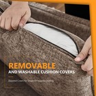 34 Oversized Light Brown Chenille Accent Reading Chair