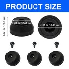 Replacement Screw-in Rubber Cane Tips Feet Suitable For Hurrycane Black 