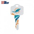      Miami Dolphins House Key     Kw1 Blank     Nfl Licensed Kw1 sc1 Key Blank     Uncut