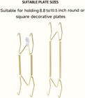 10 Pack Plate Hangers For The Wall  Suitable For 9-11 Inch Art Plate  Stainless 