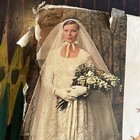 Vintage 70s Vogue Bridal 1070 Cottagecore Wedding Dress   Veil Sewing Pattern 14