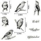 Thank Birds Clear Stamps For Card Making Bird Stamps For Crafting Decoration    