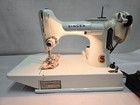 Very Scarce 1964 White Singer Featherweight 221k Sewing Machine Turquoise Case