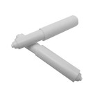 2 Pc White Toilet Paper Roll Holder Plastic Bathroom Storage Tissue Stand Roller
