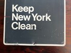 1970s Nyc Street Sign Curb Your Dog Keep New York Clean City