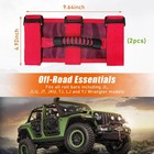 2 Pcs Roll Bar Grab Handles  Paracord Grip Handles For 1987-2021 Wrangler Jl red