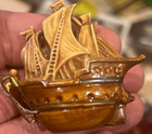 Rare Vintage Celluloid Figural Tape Measure Ship Sewing Novelty