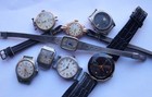 Vintage Lot Of 7 Old Watches 5 Mechanical And 2 Quartz 4 Parts