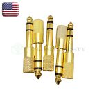 5  6 35mm 1 4  Male To 3 5mm 1 8  Female Trs Stereo Audio Headphone Adapter New