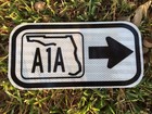 Florida A1a Road Sign - 12 x6   - Unused Dot Sign - Traffic Highway Road