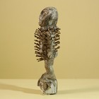 African Nkisi Nail Fetish Figure Double Head Power Wood Tribal Statue-g6375