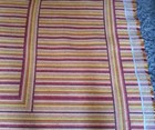 Vintage 70s Latch Hooked Area Rug Retro Orange One Of A Kind 70 x 58 