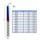 10pcs Nano Blue Coated Carbide V Shape Pcb Engraving Bits 30 Degree 0 1mm