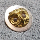 Vintage Antique Realistic Metal Picture Button Owl