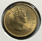 1980 China Hong Kong 10 Cents Brass Coin Bu
