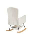 Rocking Chair For Nursery  Upholstered Glider With High Backrest  Nursery Rocker