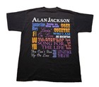 Vintage Alan Jackson Who I Am Gone Country Large Black T-shirt Single Stitch 90s