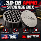  30 06 Ammo Storage Box 37 Round Twist Lock Lid 3d Printed Black Empty