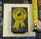 Antique Vtg Better Way Ribbon  Letterpress Print Type Ornament Cut Stamp Block