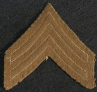 Wwi Us Army Corporal Chevrons Rank Insignia Patch Wool On Wool Construction
