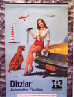 Ditzler Automotive Finishes 1979 Pinup Calendar  22x45  Bob Berran  Full Pad