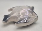 Vintage Ceramicraft Fish Wall Pocket Big Mouth Black Gray White Luster 2 5  Tall