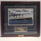 Vintage R m s  Titanic Out To Sea Print Postal Commemorative Stamps 20x18