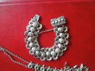 J4806 Antique German  Filigree repousse  800  Silver  Set   See  Descrip