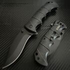 9   black Military Tactical Combat Spring Assisted Open Blade Folding Pocket Knife