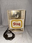 Vintage Carling Stag Beer Light-up Advertising Sign Wall Clock Works