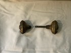 Antique Victorian Cast Bronze Oval Door Knob Set Yale   Towne    meridian   