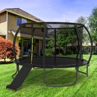 Trampoline Slide  10ft 12ft 14ft 15ft 16ft Universal Outdoor Black 