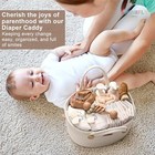 Diaper Caddy Hanging Organizer  Detachable Versatile Handles 2-layer Storage