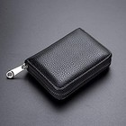 Genuine Leather Credit Card Holder Wallet Rfid Blocking Secure Id Case Organizer