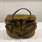 Filson Tin Cloth 24-hour Briefcase Leather Dark Tan Waxed Cotton Canvas New