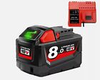 For Milwaukee M18 18v 12 0ah 8 0ah Extended Lithium Tool Battery 48-11-1865