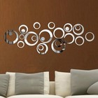 Circles Mirror Style New Wall Sticker Decoration Removable Decal Vinyl Art Mural