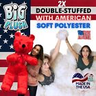 Jumbo Red Teddy Bear 46 Inches Big Plush Soft Stuffed Animal Made In Usa
